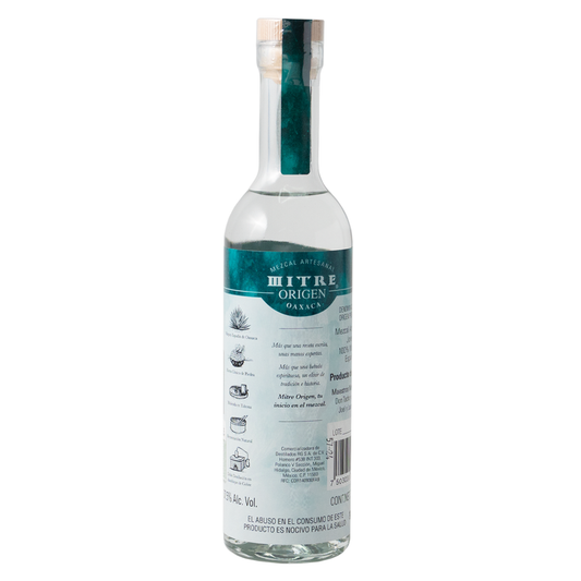 Mezcal Mitre Origen Artesanal 375 ml 100% Maguey Espadín