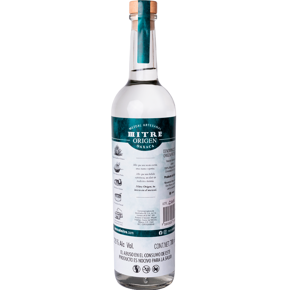 Mezcal Mitre Origen Artesanal | Joven | 100% Maguey Espadín