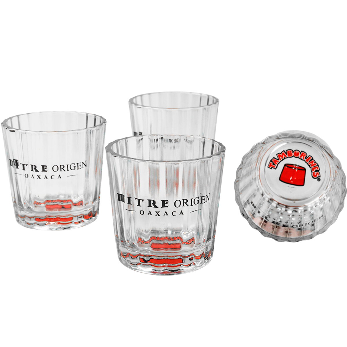 Vasos Mezcaleros Mitre Tamborines - Set de 4 Piezas